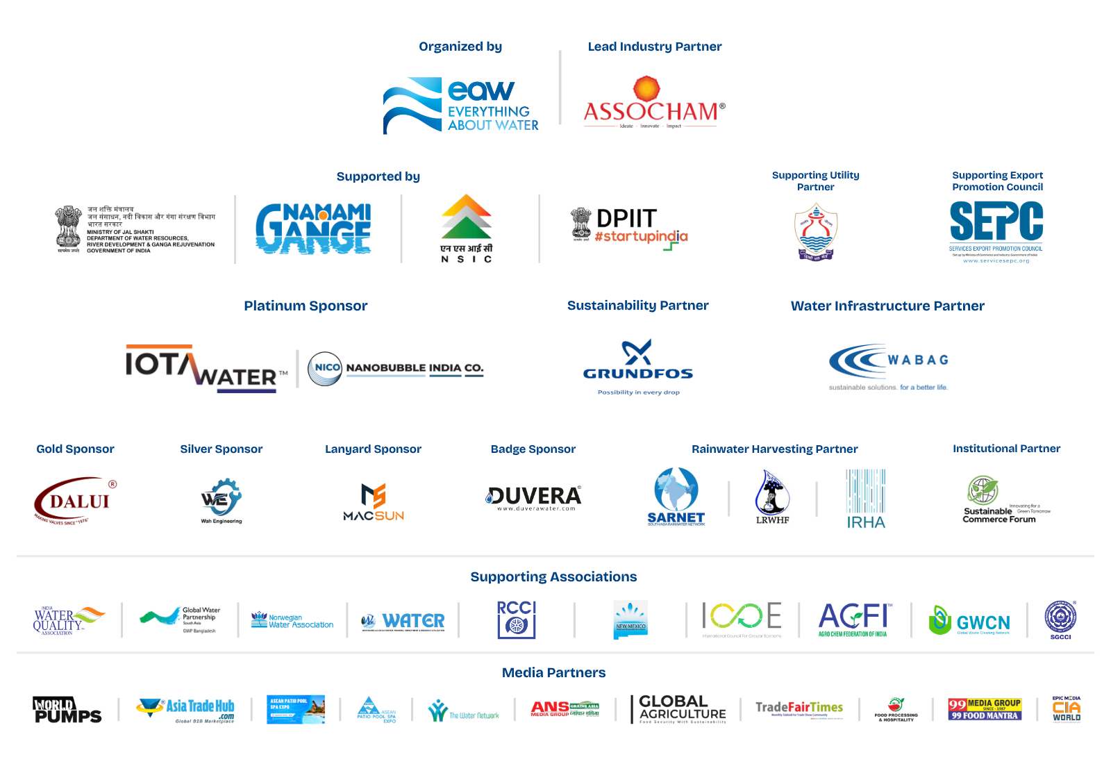 Our supporters and partners associated with EAW Global Aqua Expo 2026
